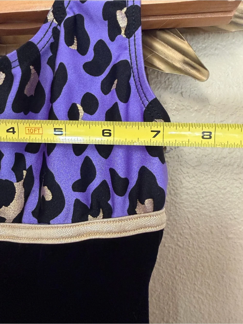 CUTE Vintage Destria Gymnast Outfit for a Little Girl SZ XS Velvet Animal Print